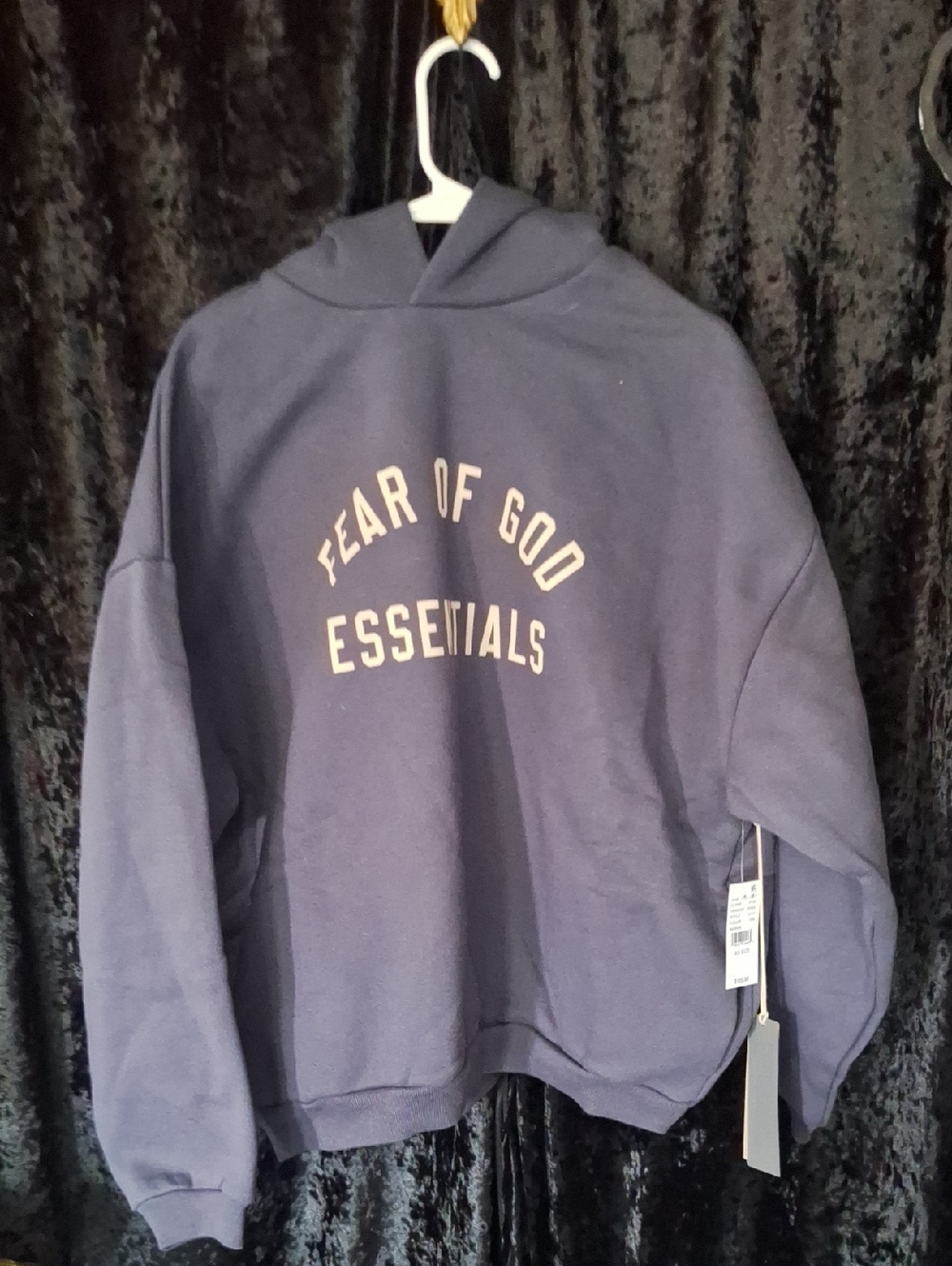 Fear of God Essentials Navy Blue Hoodie
